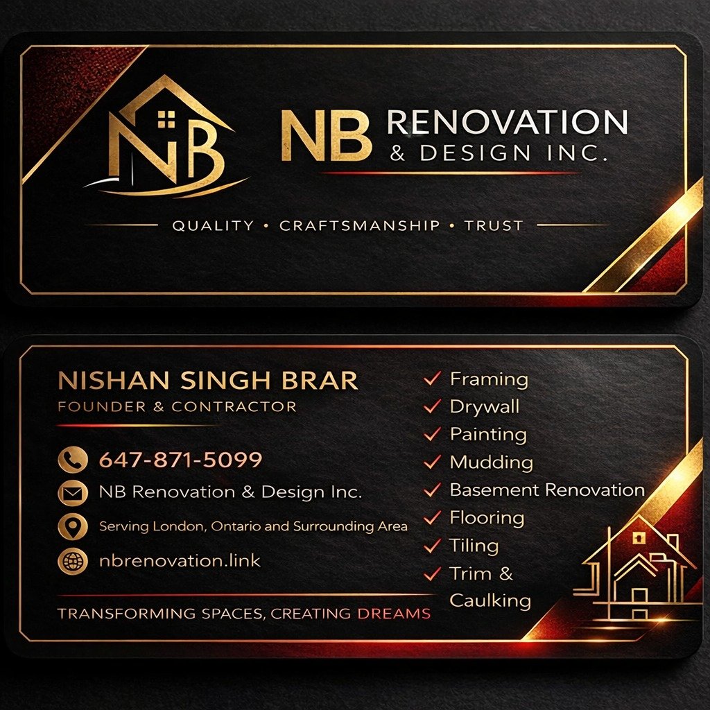 NB Renovation Business Card